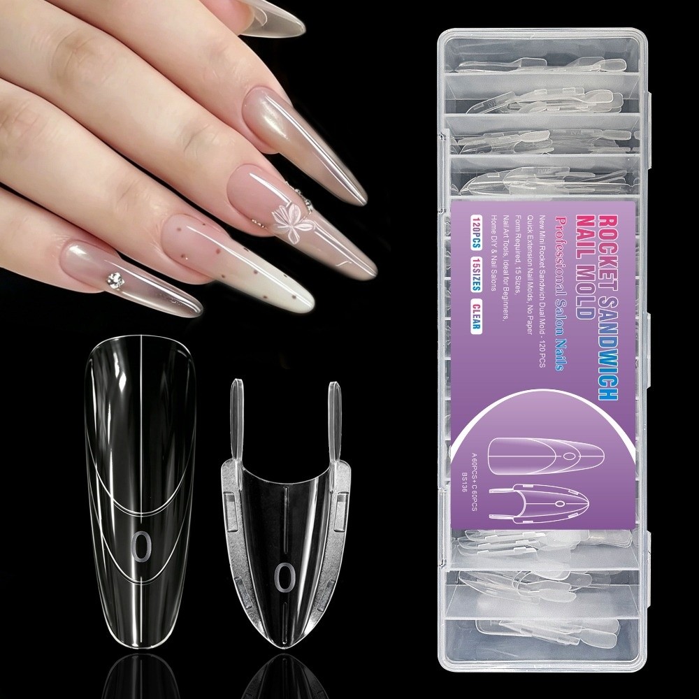 Nail Tech Accessories - 120 adet Roket Şeklinde Çift Taraflı