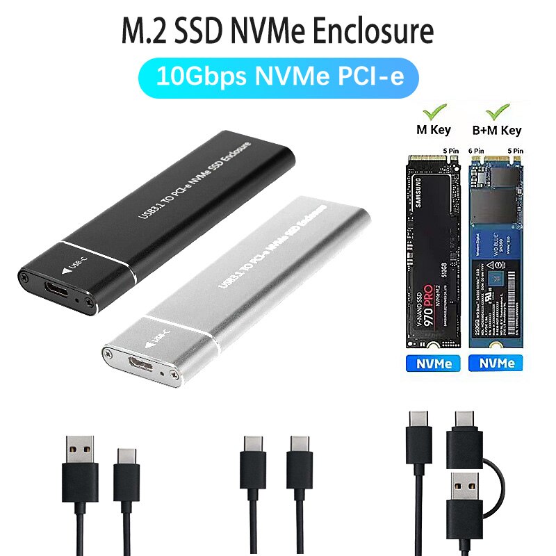 Portable Ssd Enclosure - USB3.1 M.2 NVME SSD Kutusu Mobil