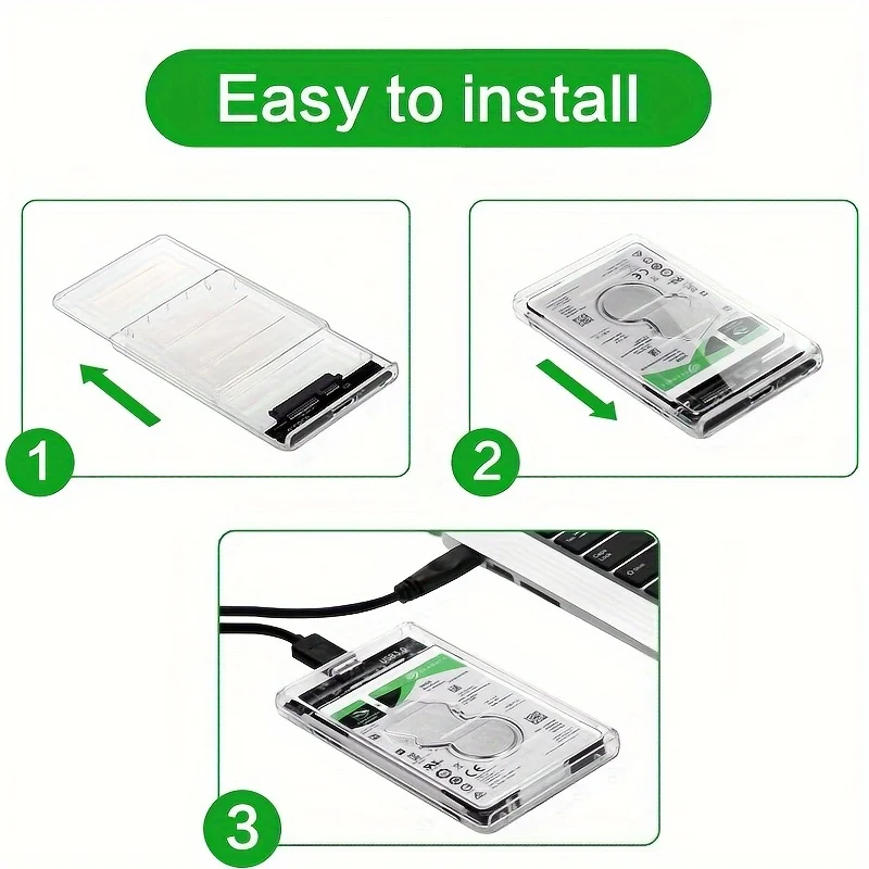 Şeffaf 2,5 İnç HDD Kutusu SATA - Portable Ssd Enclosure incelemesi ve fiyatı