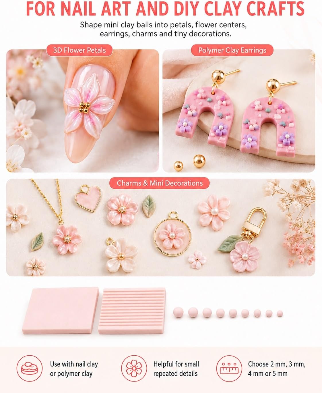 4 Adet 3D Baskı Kil Jel Topu Y - Nail Tech Accessories incelemesi ve fiyatı