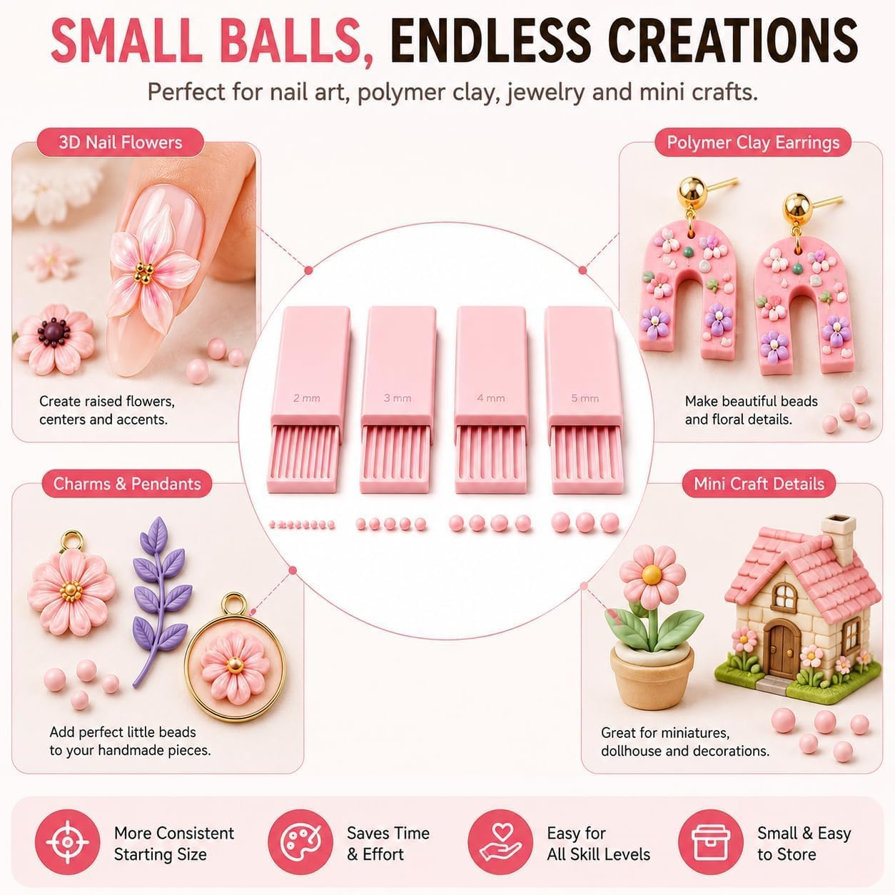 4 Adet 3D Baskı Kil Jel Topu Y - Nail Tech Accessories incelemesi ve fiyatı