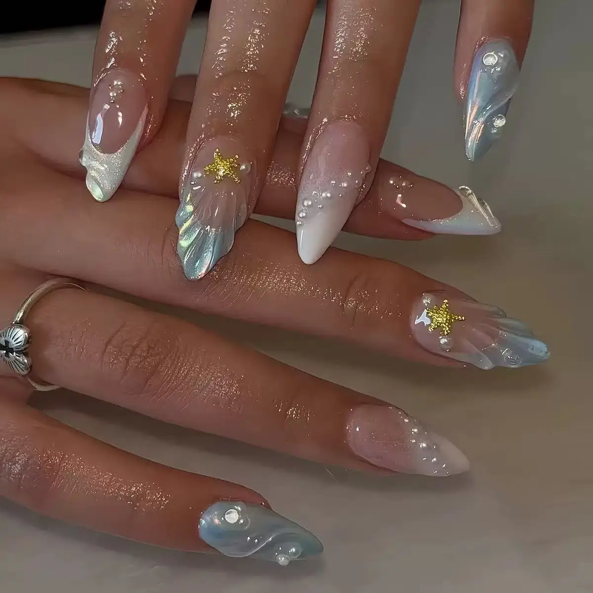Kısa Oval 3D İnci Kabuklu Fran - Nail Tech Accessories incelemesi ve fiyatı